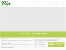 Tablet Screenshot of piaingredients.com